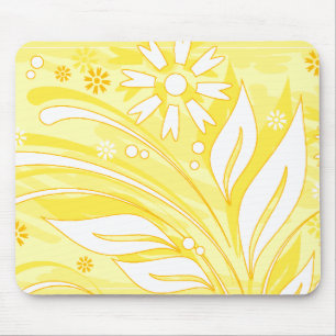 yellow flowers mouse pad