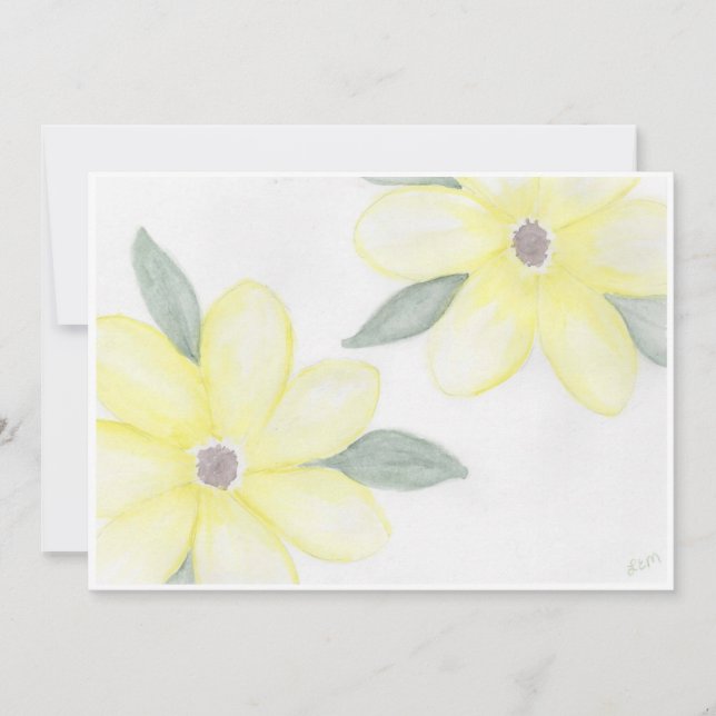 Yellow Flowers Note Cards (Front)