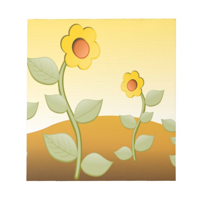 YELLOW FLOWERS NOTEPAD (Front)
