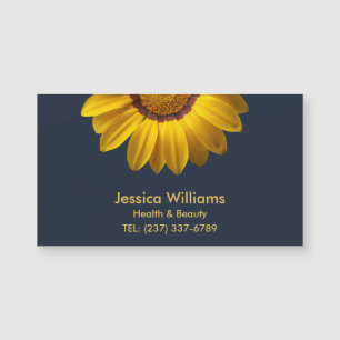 Yellow Flowers on Navy Blue background Monogram