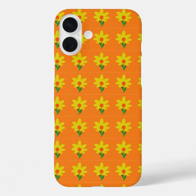 Yellow Flowers on Orange  Case-Mate iPhone Case (Back)