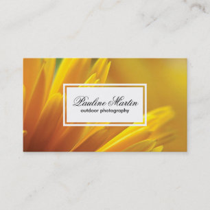 Yellow Flowers Outdoor Photography Business Card