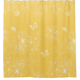 Yellow Flowers Pattern, Floral, Minimalist