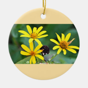 Yellow Flowers Photo Ornament 