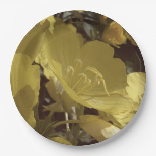 Yellow Flowers Photo, Summer Custom Paper Plates