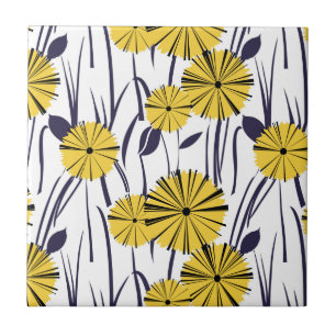 Yellow flowers tile