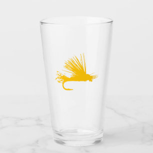 Yellow Fly Fishing Fly FisherMan Glass