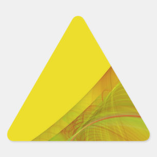 Yellow Fractal BackgroundTriangle Sticker