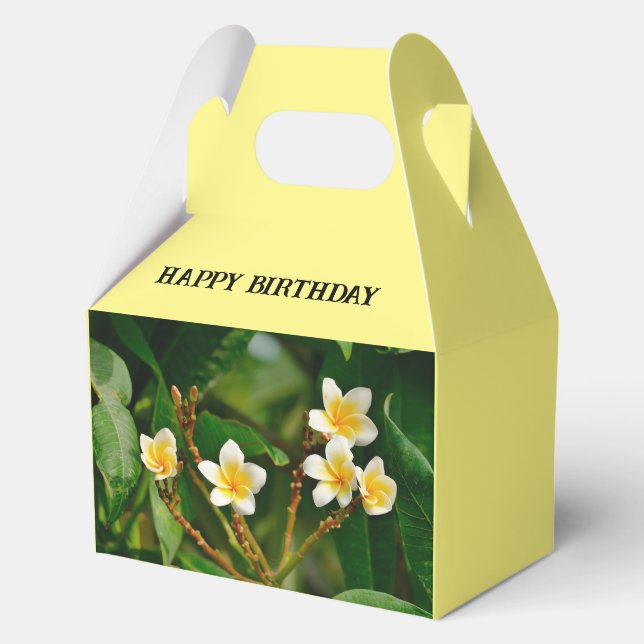 Yellow Frangipani Favor Box (Front)