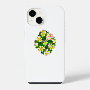 Yellow Frangipani Pattern iPhone 14 Case