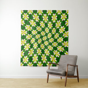 Yellow Frangipani Pattern Tapestry