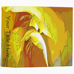 Yellow Freesia Abstract Binder