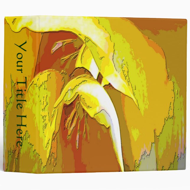 Yellow Freesia Abstract Binder (Front/Spine)
