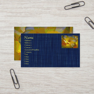 Yellow Freesia Digital Manipulation Business Card