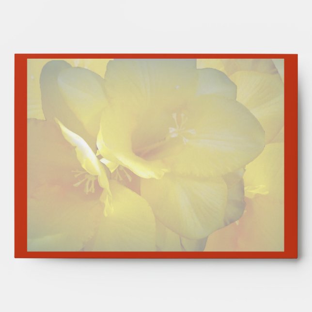 Yellow Freesia Floral Envelope (Front)
