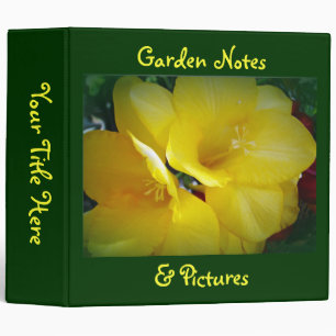 Yellow Freesia Flowers Binder