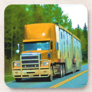 Yellow Freight Truck for Truckers & Truck-Lovers Coaster