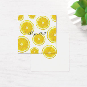 Yellow fresh lemon slice custom text