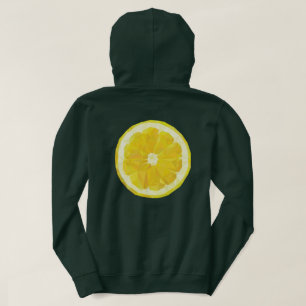 Yellow fresh sour lemon slice modern hoodie