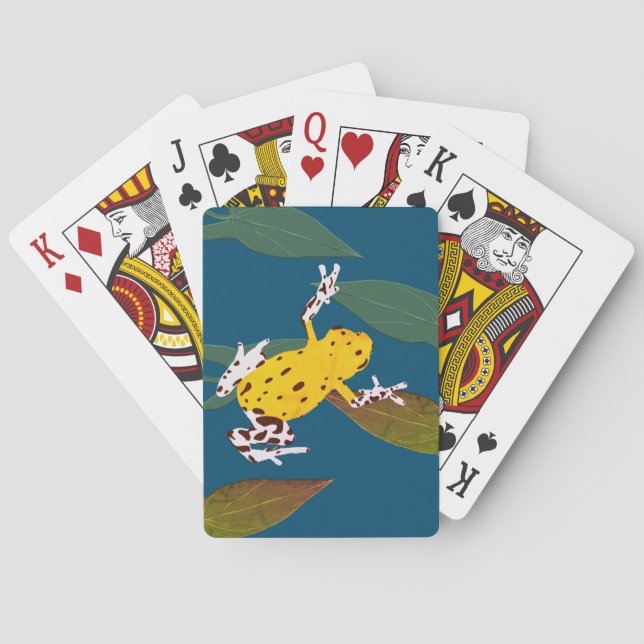 Yellow Frog Art Custom Playing Cards (Back)