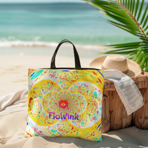 Yellow Funky Spiral Tote Bag