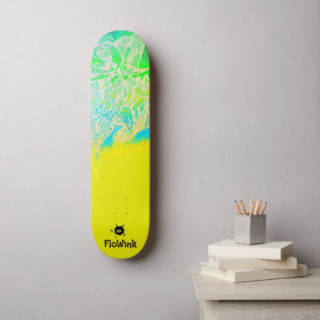Yellow Futuristic Skateboard (Wall Art)