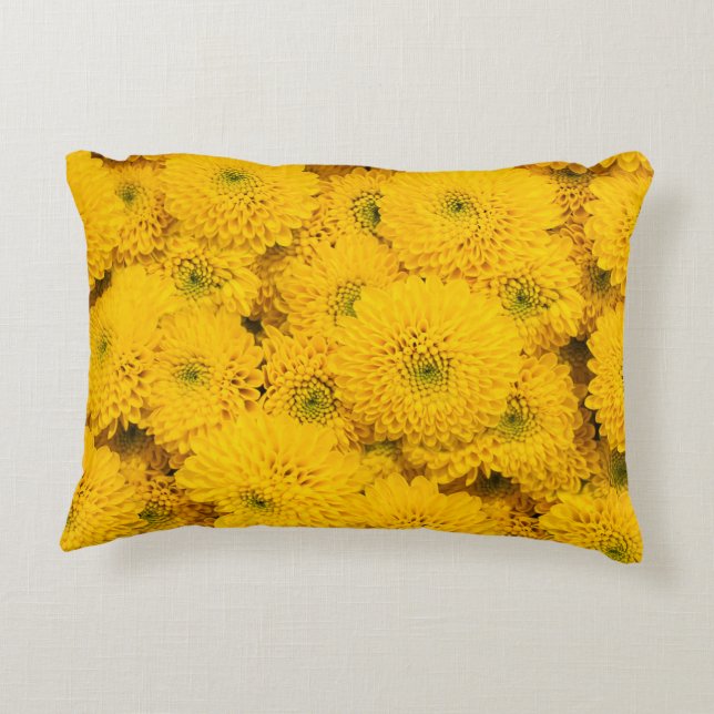 Yellow garden asters Perfect colour summer flower Accent Pillow (Back)