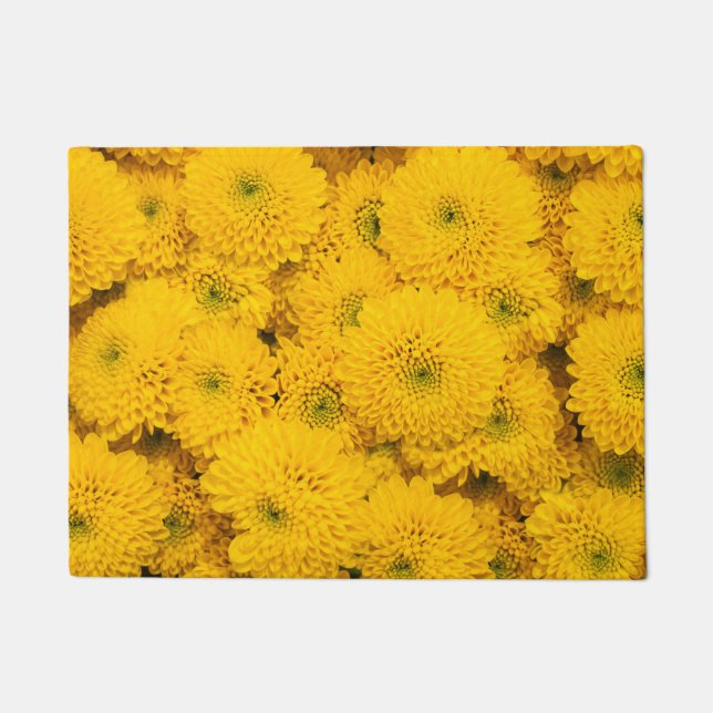 Yellow garden asters Perfect colour summer flower Doormat (Front)
