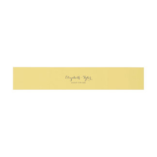 Yellow Garden Roses - invitation belly band