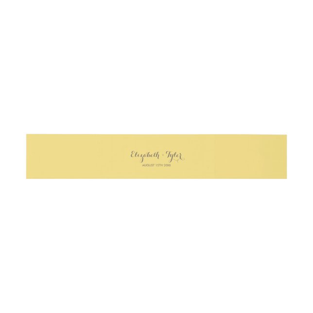 Yellow Garden Roses - invitation belly band (Flat)