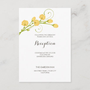 Yellow Garden Roses - Reception Card