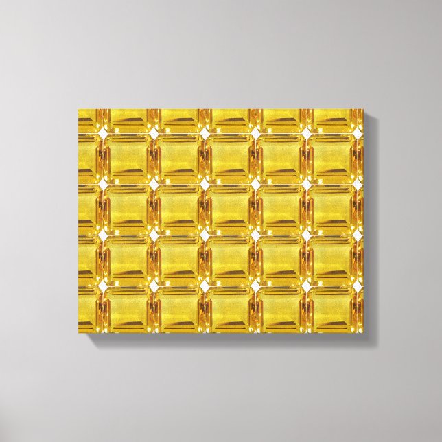 Yellow Gemstone Canvas Print (Front)