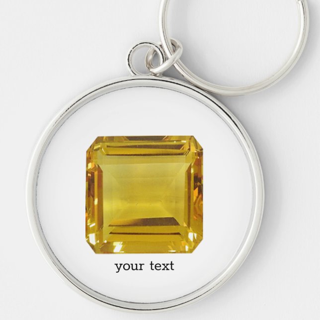 Yellow Gemstone Keychain (Front)