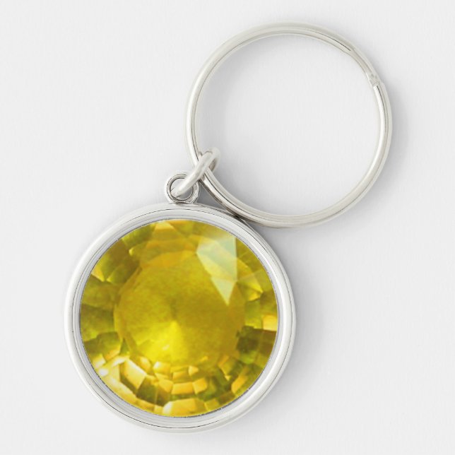 Yellow Gemstone Keychain (Front)