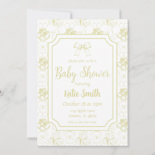 Yellow Gender Neutral Baby Shower Invitation