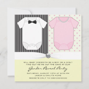 Yellow Gender Reveal Party Invitations