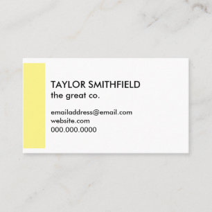 Yellow Geometric Color Block Business Card