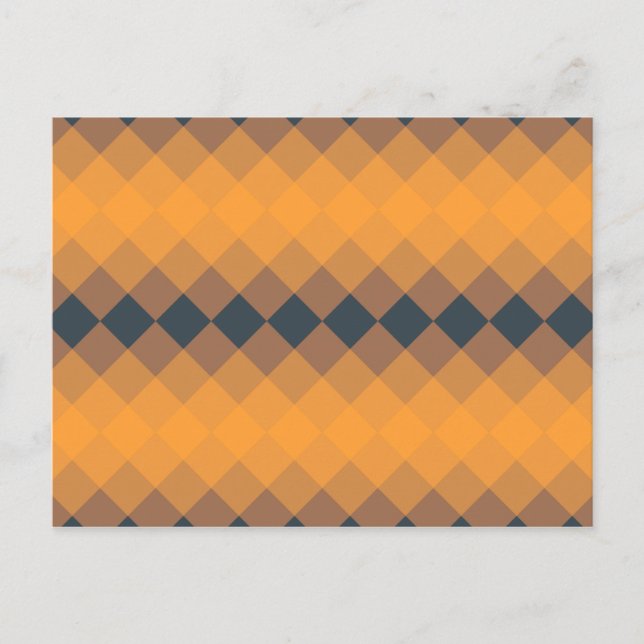 Yellow, geometric, lively, abstract trendy pattern postcard (Front)