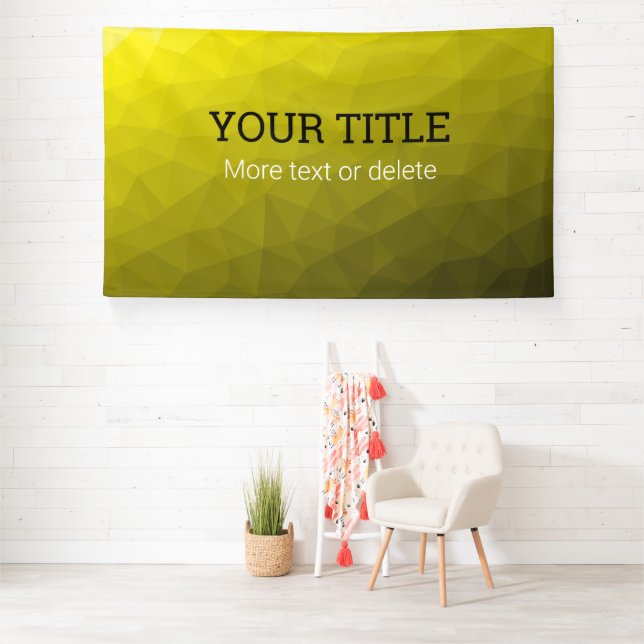 Yellow geometric mesh Triangle custom text Banner (Insitu)