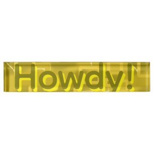 Yellow Geometric  Nameplate