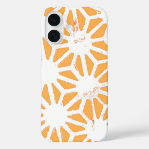 Yellow geometric pattern iPhone 16 case
