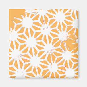 Yellow geometric pattern magnet