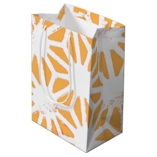 Yellow geometric pattern medium gift bag