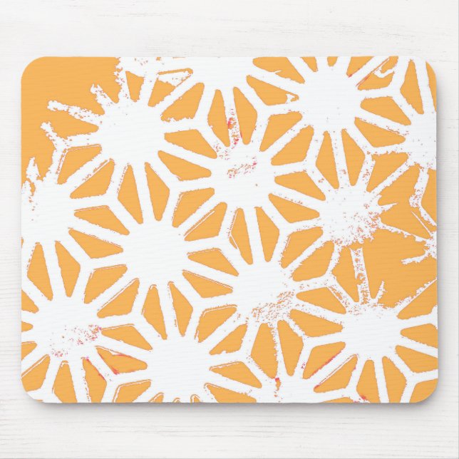 Yellow geometric pattern mouse pad (Front)