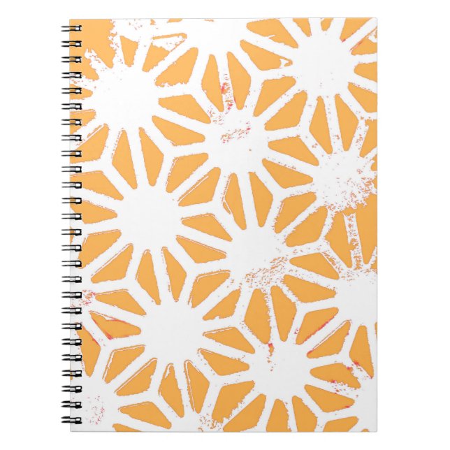 Yellow geometric pattern notebook (Front)