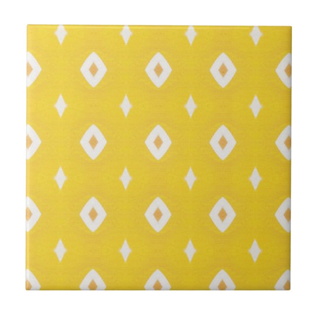 Yellow Geometric Pattern Tile (Front)