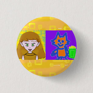 Yellow Geometric Popcorn Anime July 18 2024 Button