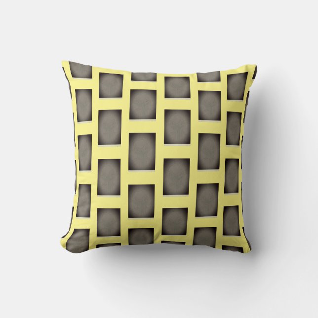 Yellow Geometric Throw Pillow (Front)