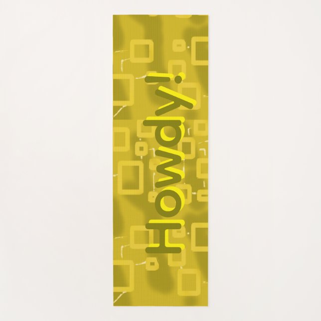 Yellow Geometric Yoga Mat (Front)