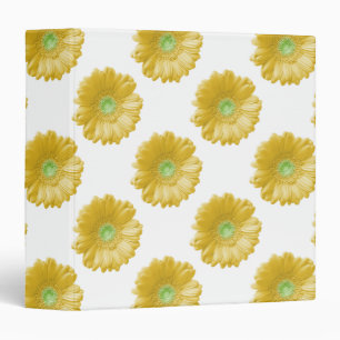Yellow gerbera daisy binder